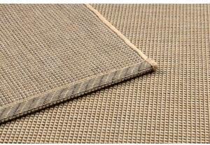 Dywany Luszczow Kusový koberec SIZAL FLOORLUX 20580 hladký, jednobarevný - přírodní / káva Rozměr koberce: 80 x 150 cm