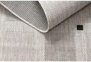 Dywany Luszczow Kusový koberec SIZAL FLOORLUX 20079 čtverce stříbrný / Černá Rozměr koberce: 80 x 150 cm