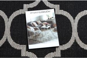 Dywany Luszczow Kusový koberec SIZAL FLOORLUX 20608 Maroko, Jetel, Mříž, černá, stříbrný Rozměr koberce: 120 x 170 cm