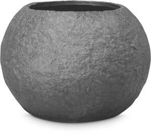Rocky Globe květináč, Ø 60/80 cm, výška 43/57 cm, černá žula/bronz Barva květináče: Černá žula, Rozměry: Průměr 60 cm, Výška 43 cm