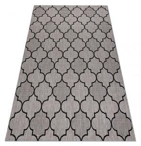 Dywany Luszczow Kusový koberec SIZAL FLOORLUX 20607 Marocká mřížka stříbrný / Černá Rozměr koberce: 200 x 290 cm