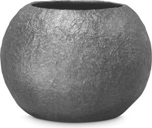 Rocky Globe květináč, Ø 60/80 cm, výška 43/57 cm, černá žula/bronz Barva květináče: Černá žula, Rozměry: Průměr 80 cm, Výška 57 cm