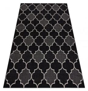 Dywany Luszczow Kusový koberec SIZAL FLOORLUX 20607 Maroko, Jetel, Mříž, černý, stříbrný Rozměr koberce: 200 x 290 cm