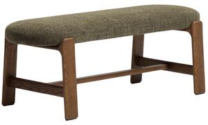 Kave Home Zelená ořechová lavice Granite 120 cm
