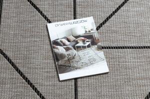Dywany Luszczow Kusový koberec SIZAL FLOORLUX 20605 stříbrný / Černá / béžový Rozměr koberce: 60 x 110 cm