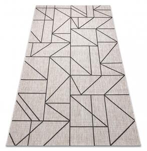 Dywany Luszczow Kusový koberec SIZAL FLOORLUX 20605 stříbrný / Černá / béžový Rozměr koberce: 140 x 200 cm