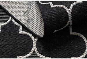 Dywany Luszczow Kusový koberec SIZAL FLOORLUX 20607 Maroko, Jetel, Mříž, černý, stříbrný Rozměr koberce: 60 x 110 cm