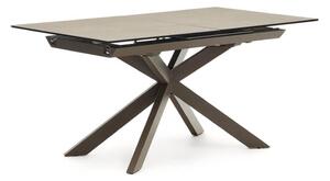 Rozkládací jídelní stůl antamida 160 (210) x 90 cm hnědý