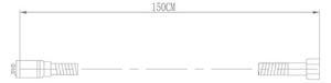 Sapho Lux Sprchová hadice roztažitelná 150-180 cm, chrom FSACC293