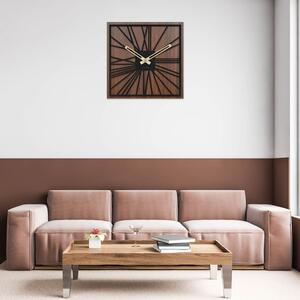 SENTOP | Dřevěné nástěnné hodiny z HDF - Černé, bílé nebo ořech | SENTOP HDFK031-orech wenge analogové