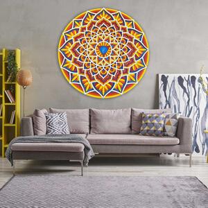 Dřevěná Mandala na zeď s energií feng shui | až 90 cm: Rozměr 30 x 30 cm 4247-72192 PR0460-A