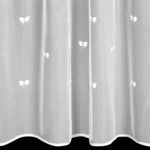 DekorStyle Dětská záclona s motýlky WENDY 140x250 cm bílá