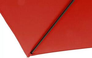 German Slunečník s boční nohou Toscana / 200 x 250 cm / naklápěcí / polyester / hliník / 180g/m² / šedá / červená