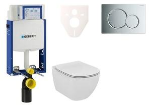 Cenově zvýhodněný závěsný WC set Geberit k zazdění + WC Ideal Standard Tesi 110.302.00.5NF2