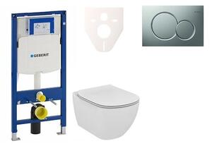 Cenově zvýhodněný závěsný WC set Geberit do lehkých stěn / předstěnová montáž + WC Ideal Standard Tesi 111.300.00.5NF3