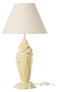 Roztomilá art-deco lampa ve tvaru zmrzliny vanilková 50 cm