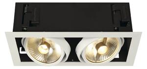 LA 115551 KADUX 2 ES111, svítidlo typu downlight, hranaté, bílé matné, max. 2x 75 W - BIG WHITE (SLV)