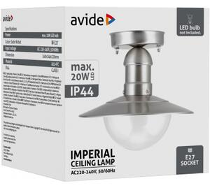 Avide AOLCE27-IMP-SN 42285 IMPERIAL - Venkovní stropní svítidlo v nerezové oceli, 1 x E27, IP44 (Venkovní stropní svítidlo nejen do pergoly, nerezová ocel)