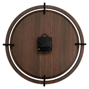 Dřevěné nástěnné hodiny - motiv lesa | SENTOP HDF0587-ORECH-WENGE