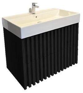 Koupelnová skříňka s umyvadlem SAT Delano 60x56x46 cm černá mat DELANO60ZCSAT