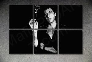 Zjizvená tvář - AL PACINO 6dílná nástěnná malba POP ART