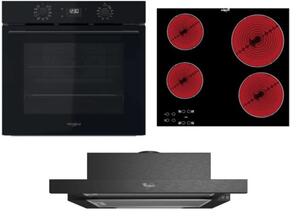 Akční set spotřebičů Whirlpool trouba OMK58CU1SB + varná deska AKT8090NE + digestoř AKR7491NB
