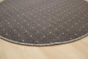 Condor Carpets Kusový koberec Udinese hnědý kruh - 100x100 (průměr) kruh cm