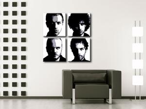 Ručně malovaný obraz POP Art Coldplay 4 kusů cp
