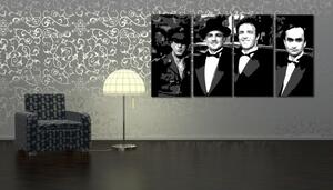 Ručně malovaný obraz POP Art Rodina Corleone 4 dílná kor