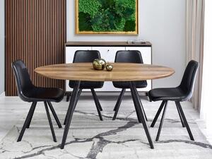 Oválný rozkládací stůl Mebel-Partner 160 x 93 x 75 cm, ořech