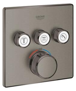 Sprchová a vanová baterie GROHE Smart Control bez podomítkového tělesa kartáčovaný Hard Graphite 29126AL0