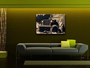 Ručně malovaný obraz POP Art JEEP 1 kus jeep
