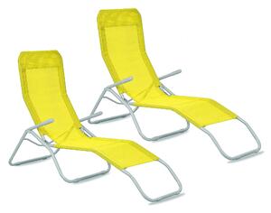 2x Zahradní lehátko Aga SIESTA Světle zelené