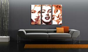 Ručně malovaný obraz POP Art Marilyn Monroe 3 dílný mon2
