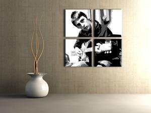 Ručně malovaný obraz POP Art Paul Weller 4dílná sada