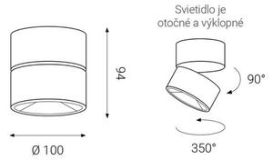 LED2 1120135 LED2 TILT CHROME STROPNÍ CHROM - LED2 Lighting