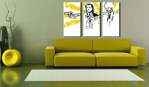 Ručně malovaný obraz POP Art Pulp Fiction 3 dílná pulp2