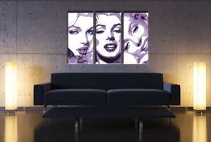 Ručně malovaný obraz POP Art Marilyn MONROE 3 dílný mon4