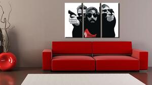 Ručně malovaný obraz POP Art The Bondock Saint 3 kusy lžíce