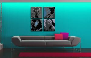 Ručně malovaný POP Art obraz Rolling Stones 4 kusy rs