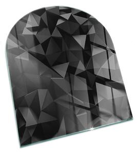 Půloválná podložka pod krbová kamna Geometrie ve třech rozměrech ppkpon-00005407