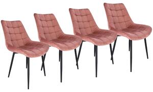 INLEA Jídelní židle 4 kusy ARDEN - rose gold