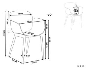 Set 2 ks jídelních židlí Abila (bílá). 1077312