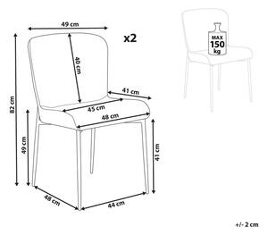 Set 2 ks jídelních židlí Adana (šedá). 1077323