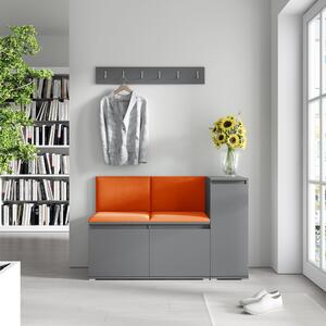 Malá sestava do chodby Rachel grafit Barva: Oranžová - Trinity 25