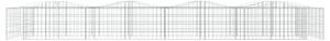 Klenutý gabion vyvýšený záhon 400x100x50 cm pozinkované železo