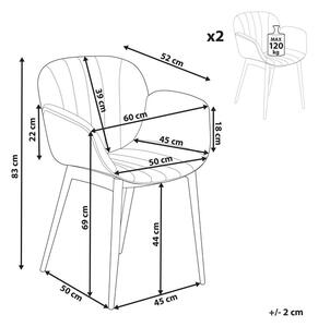 Set 2 ks jídelních židlí Asgeir (růžová). 1077408