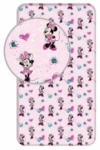 Jerry Fabrics Prostěradlo Minnie Flowers 02 90x200x25 cm