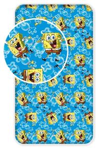 Jerry Fabrics Prostěradlo Sponge Bob Blue 90x200x25 cm