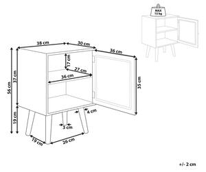 Noční stolek Astrun (světlé dřevo). 1077429